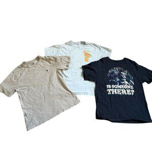 Boys 3 Piece Short Sleeve Shirt Lot-FNAF, Polo, Universal Studios-M-GUC